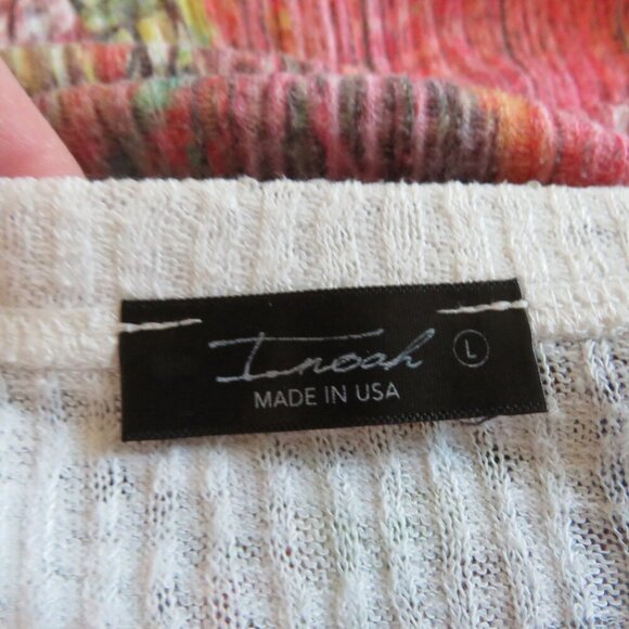 INOAH Artsy Abstract Art To Wear Watercolor Tunic Top Lagenlook Coastal - Size L - Picture 15 of 15